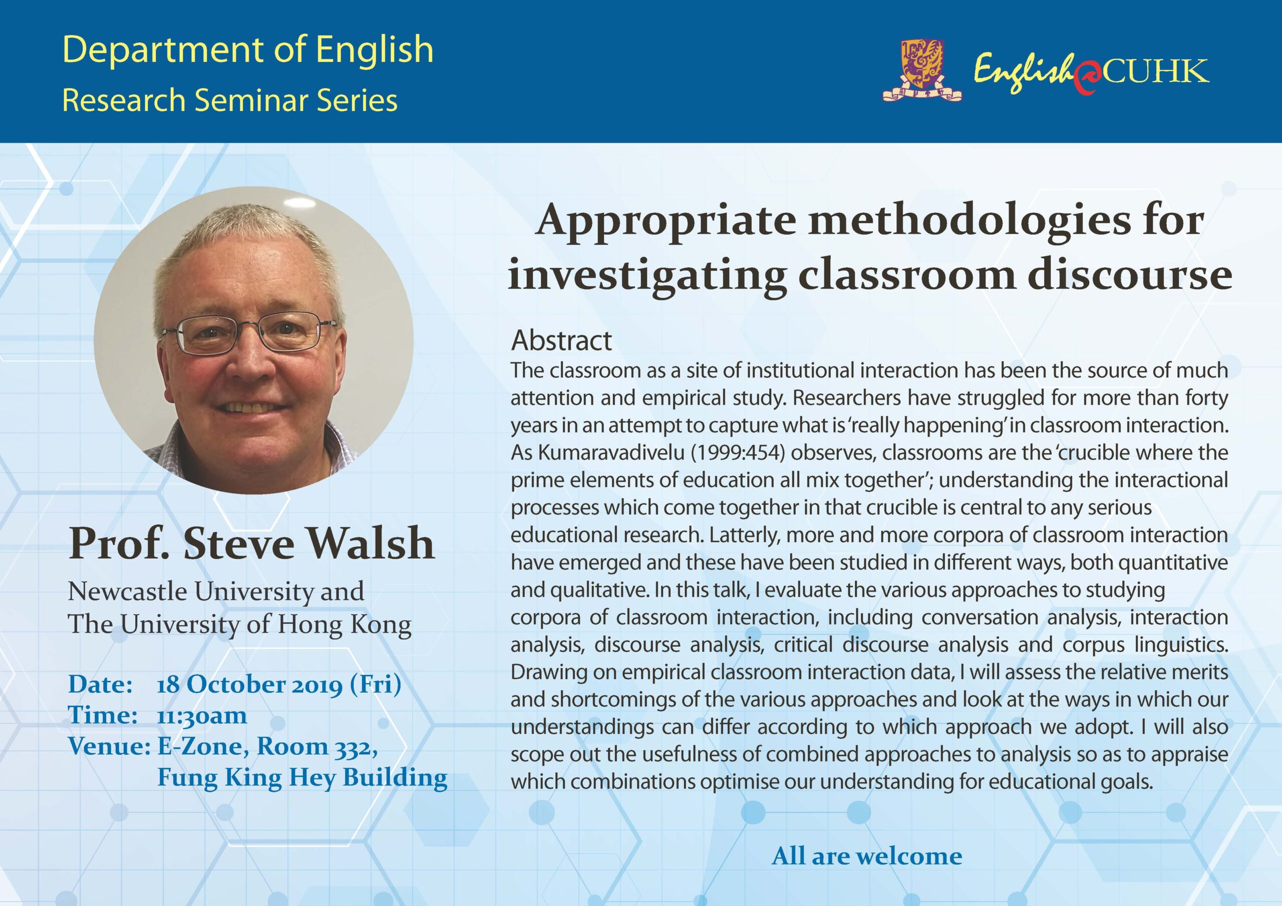 Appropriate methodologies for investigating classroom discourse