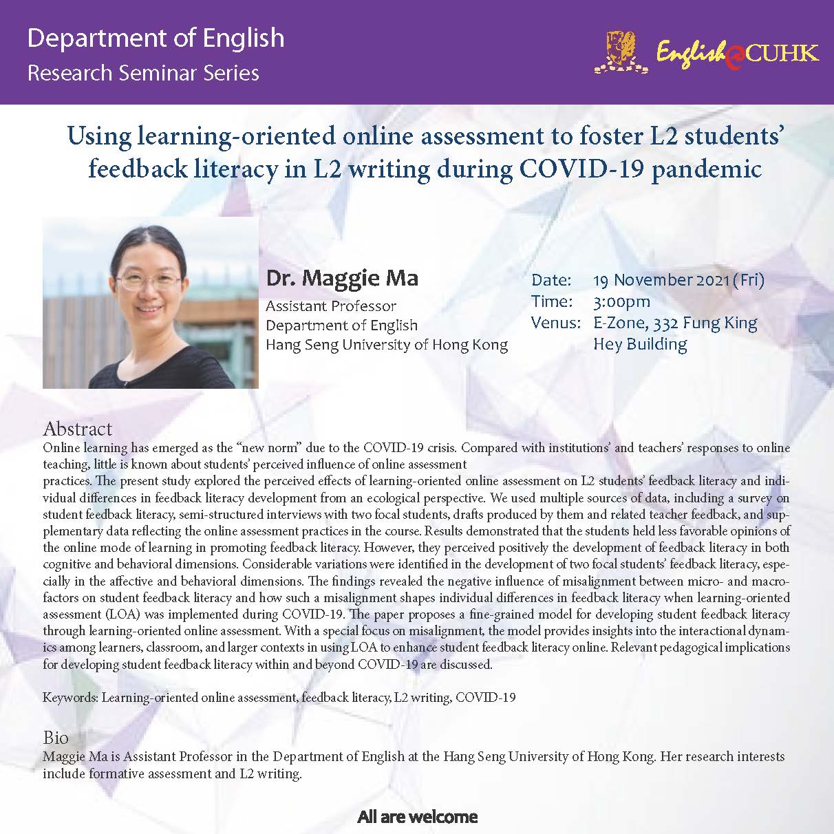 Using learning-oriented online assessment to foster L2 students’ feedback literacy in L2 writing during COVID-19 pandemic