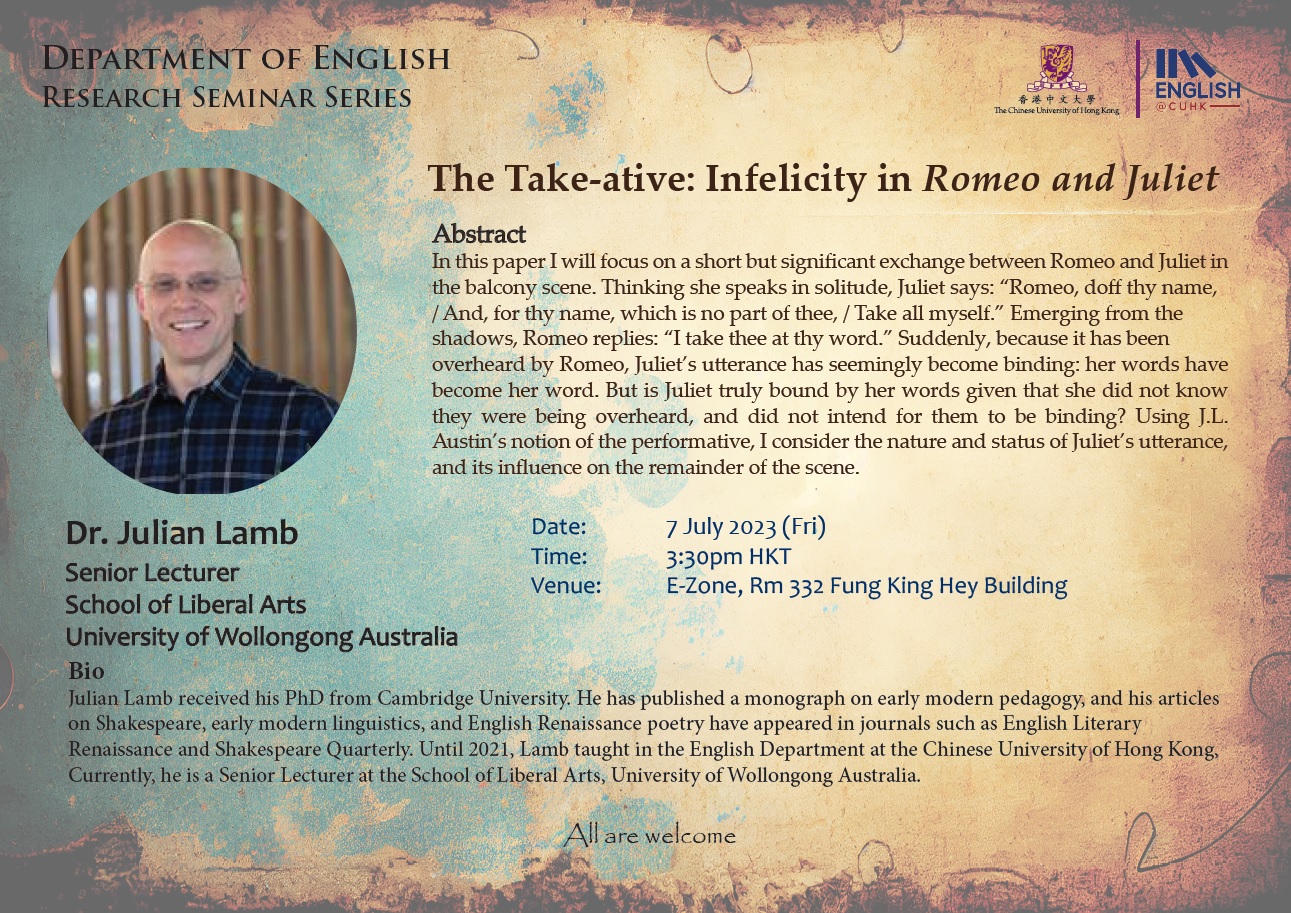 The Take-ative: Infelicity in Romeo and Juliet
