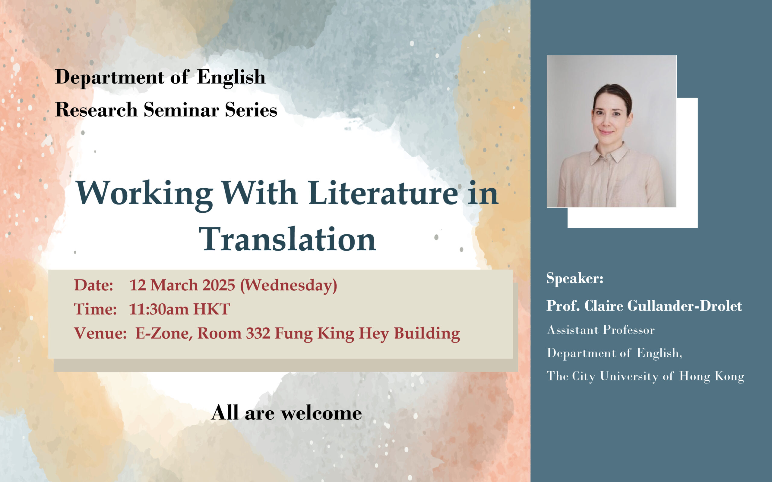Working With Literature in Translation